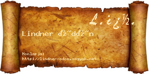 Lindner Ödön névjegykártya