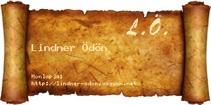 Lindner Ödön névjegykártya